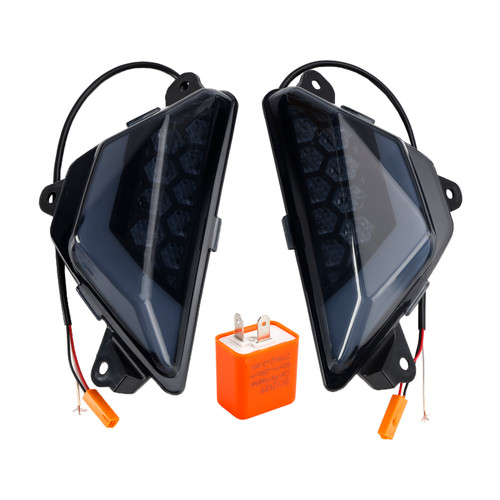 LED Front Turn Signal Light For KAWASAKI NINJA 300 400 650 ZX-6R ZX-4RR 2013+ Black LED Front Turn Signal Light For KAWASAKI NINJA 300 400 650 ZX-6R ZX-4RR 2013+ Black