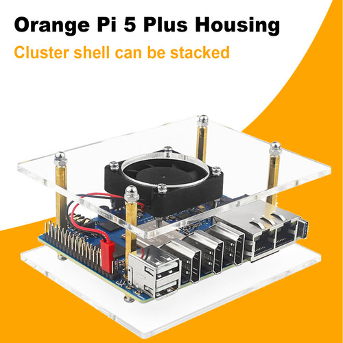 Orange Pi 5 Plus One-Layer Cluster Acrylic Shell Orangepi Protective Shell