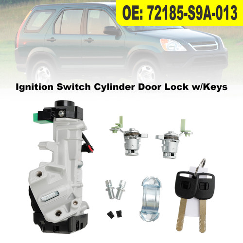 Ignition Switch Cylinder Door Lock 72185-S9A-013 w/Key For Honda Element CR-V Civic Ignition Switch Cylinder Door Lock 72185-S9A-013 w/Key For Honda Element CR-V Civic