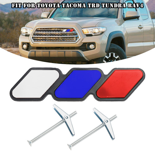 Tri-Color Grille Badge Emblem Car Accessories for Toyota Tacoma TRD Tundra RAV4 06