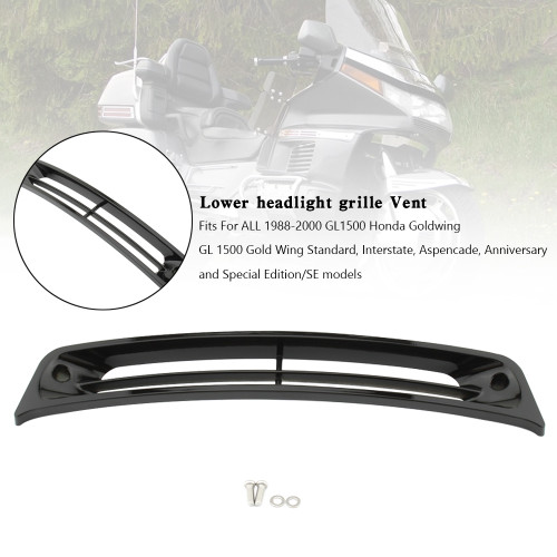 Lower headlight grille Vent fairing For Honda Goldwing GL1500 1988-2000 Black