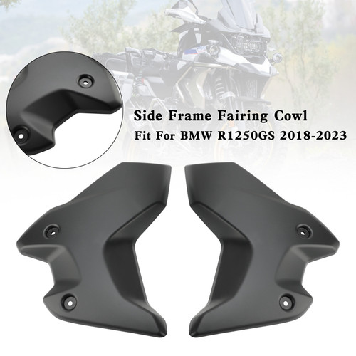 Side Frame Fairing Cowl Guards Radiator Cover For BMW R1250GS 2018-2023 Black