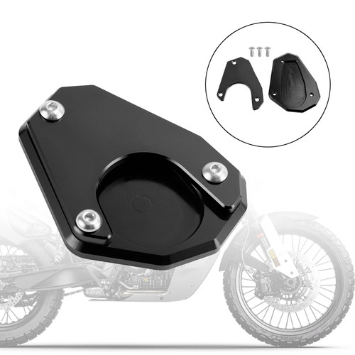 Motorcycle Kickstand Enlarge Plate Pad fit for Husqvarna norden 901 2022-2023 Black