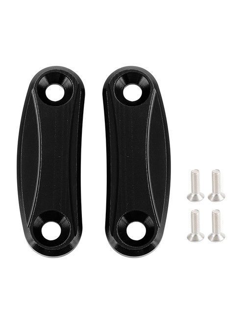 Black mirror delete blanking block off plates fits Kawasaki ZX-10R 2011-2015