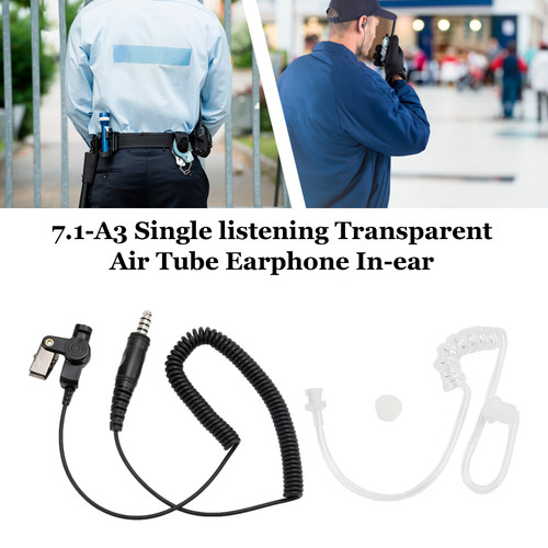 7.1-A3 Single listening Transparent Air Tube Earphone In-ear Air Duct Headset