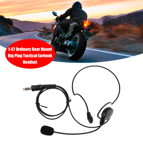 7.1-C7 Ordinary Rear Mount Big Plug Tactical Earhook Headset Earphone In-ear