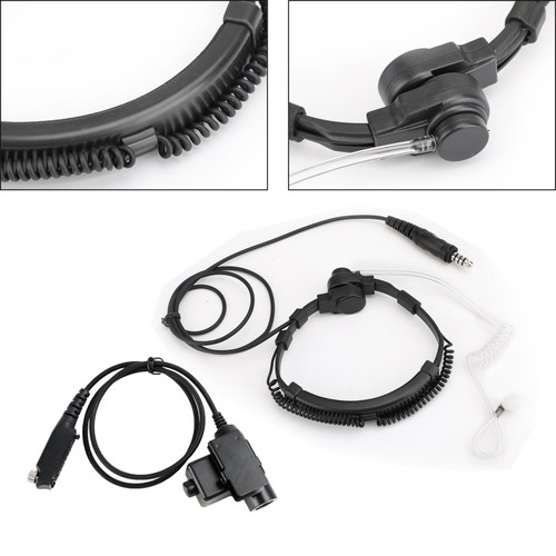 7.1mm Big Plug Tactical Throat Mic Headset For Sepura STP8000 STP8030 STP8035