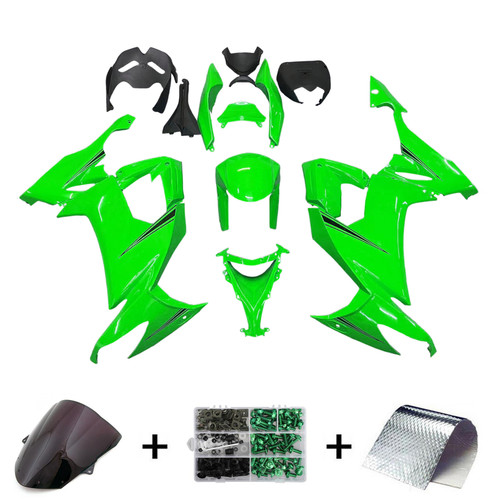 2008-2010 Kawasaki ZX10R Injection Fairing Kit Bodywork Plastic ABS#129 Amotopart Fairing