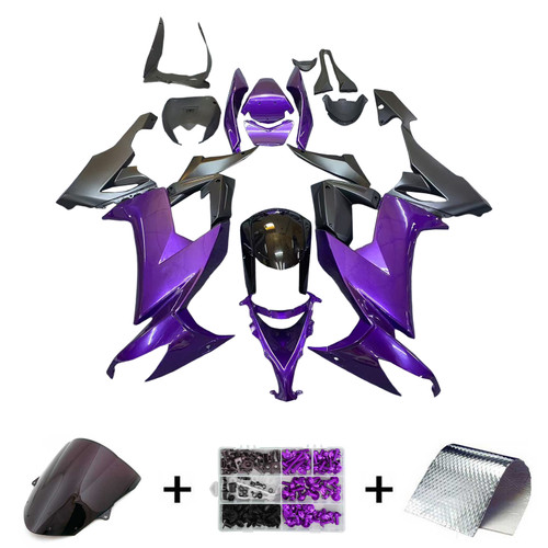 2008-2010 Kawasaki ZX10R Injection Fairing Kit Bodywork Plastic ABS#137 Amotopart Fairing