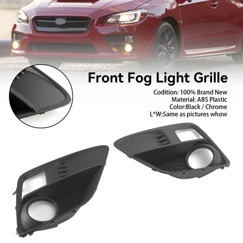 2PCS Front Fog Light Cover Bezel Grille Grill Fit Subaru WRX & STi 2015-2017 2PCS Front Fog Light Cover Bezel Grille Grill Fit Subaru WRX & STi 2015-2017