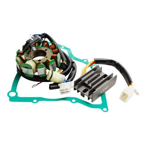Generator Stator Regulator & Gasket For Suzuki LT230GE LT230E QuadRunner 85-97 Generator Stator Regulator & Gasket For Suzuki LT230GE LT230E QuadRunner 85-97