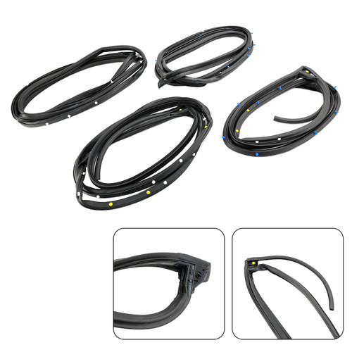 4PCS Door Weatherstrip Silence Opening Gasket For Honda Civic 2006-2011 4PCS Door Weatherstrip Silence Opening Gasket For Honda Civic 2006-2011