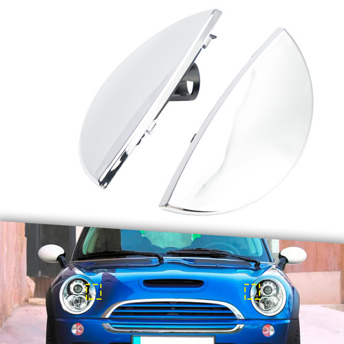 2PCS L+R Headlight Washer Cover 63126922155 For Mini Cooper R50 R52 R53