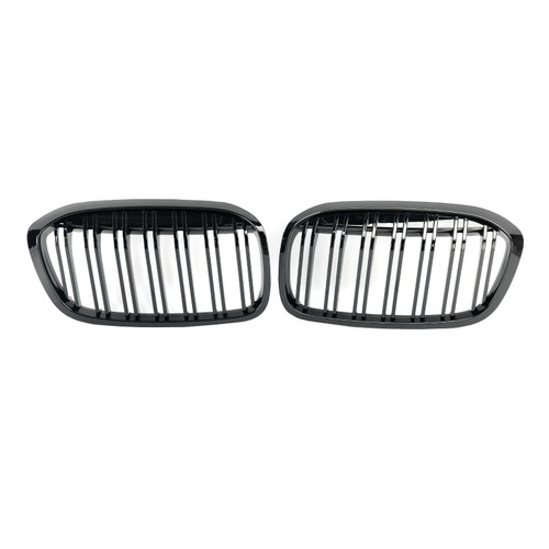  2PCS Gloss Black Front Kidney Grill Grille Fit BMW 2 Series F45 F46 2018-2021