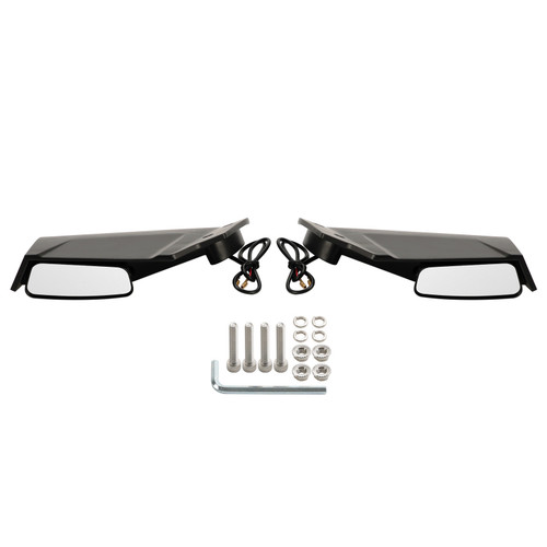 ABS Wing Fin Rearview Mirrors For Honda CBR 650 R F CBR650R CBR650F 2019-2023 ABS Wing Fin Rearview Mirrors For Honda CBR 650 R F CBR650R CBR650F 2019-2023