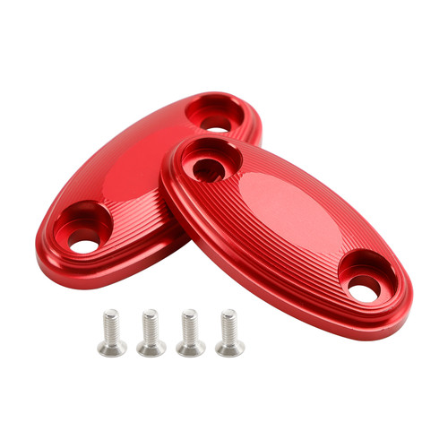 CNC Aluminum Red Mirror Block Off Plates For Honda CBR500R CBR600RR 2013-2020