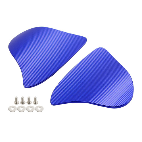 CNC Aluminum Blue Mirror Block Off Plates For Yamaha YZF R1 / YZF R1M 2020-2024