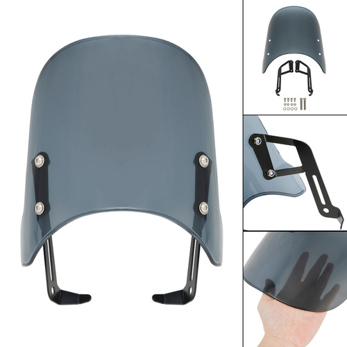 Windshield WindScreen fit for Scrambler 1200 XC XE 19-23 Street Twin 900 16-23 Gray