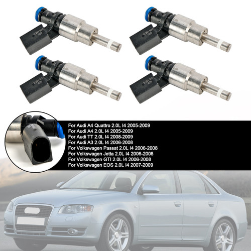 2005-2009 Audi A4 2.0L I4 4*Fuel Injector 06F906036A, 0261500020, 0261500020, 061500021, 06D998907, 06D998907, 0261500021 Generic