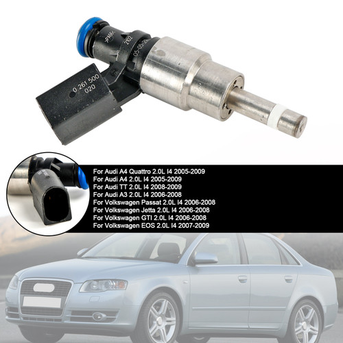 2005-2009 Audi A4 Quattro A4 TT A3 Volkswagen Passat Jetta GTI EOS 2.0L I4 1*Fuel Injector 06F906036A, 0261500020, 0261500020, 061500021, 06D998907,silver Generic 2005-2009 Audi A4 Quattro A4 TT A3 Volkswagen Passat Jetta GTI EOS 2.0L I4 1*Fuel Injector 06F906036A, 0261500020, 0261500020, 061500021, 06D998907,silver Generic