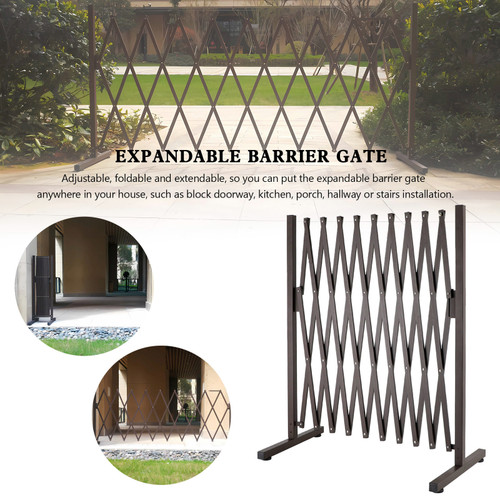 Garden Security Fence Gate Expandable Barrier  Aluminum Pet Barrier Traffic