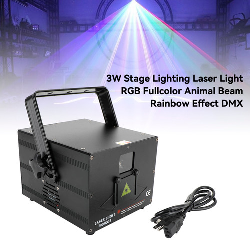 3W Stage Lighting Laser Light RGB Fullcolor Animal Beam Rainbow Effect DMX