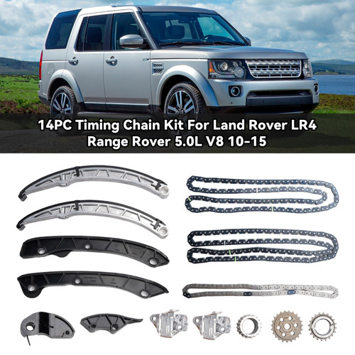 2010-2015 Land Rover LR4 Range Rover 5.0L V8 14PC Timing Chain Kit LR012110, LR032048 Generic 2010-2015 Land Rover LR4 Range Rover 5.0L V8 14PC Timing Chain Kit LR012110, LR032048 Generic
