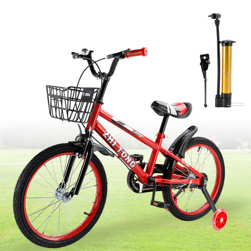 18 inch Kids' Bike Child Mini Bicycle For 5-8 Years Old Boys and Girls bike Kiddies bicycle with basket pedal RED