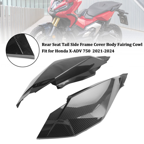 2021-2024 Honda X-ADV 750 Rear Seat Tail Side Frame Cover Body Fairing Cowl Carbon Generic 2021-2024 Honda X-ADV 750 Rear Seat Tail Side Frame Cover Body Fairing Cowl Carbon Generic