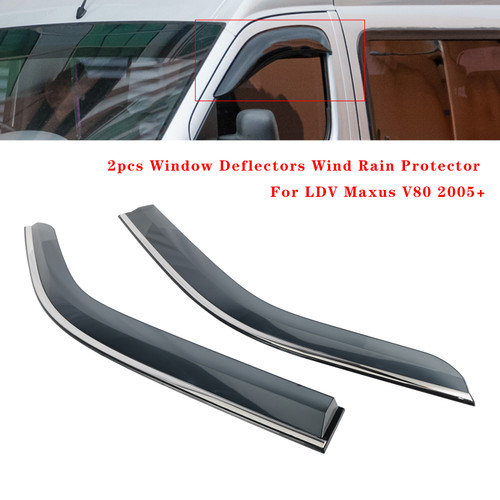 2005+LDV Maxus V80 2pcs Window Deflectors Wind Rain Protector BRAH31214 Generic 2005+LDV Maxus V80 2pcs Window Deflectors Wind Rain Protector BRAH31214 Generic