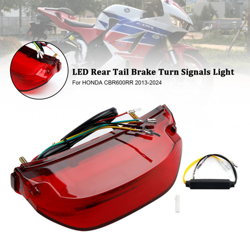 2013-2024 HONDA CBR600RR LED Rear Tail Brake Turn Signals Light Red Generic 2013-2024 HONDA CBR600RR LED Rear Tail Brake Turn Signals Light Red Generic