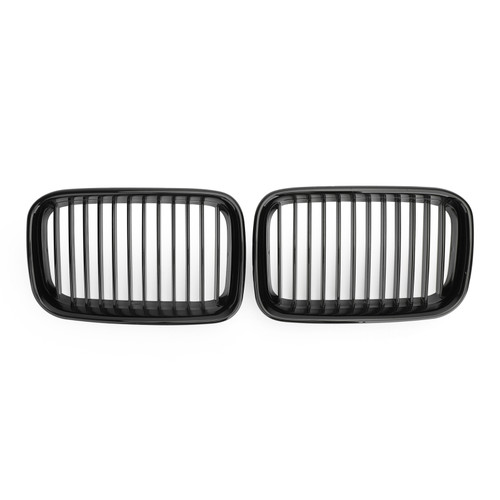 1992-1996 BMW E36 318i 325i Pair Glossy Black Kidney Sport Hood Grill Grille 1992-1996 BMW E36 318i 325i Pair Glossy Black Kidney Sport Hood Grill Grille