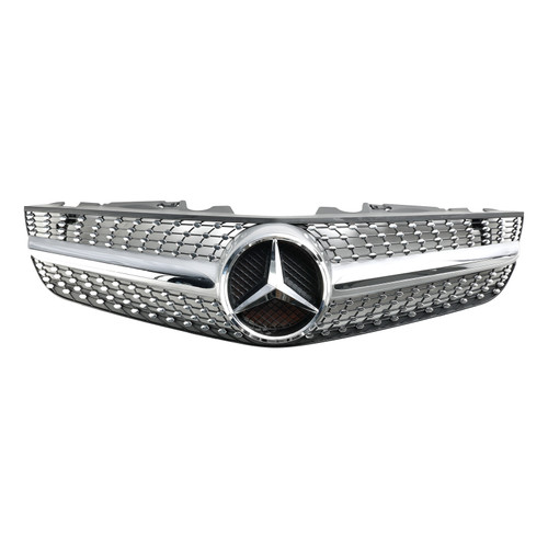 2009-2012 Mercedes R230 SL550 SL600 Diamond Front Bumper Upper Grill