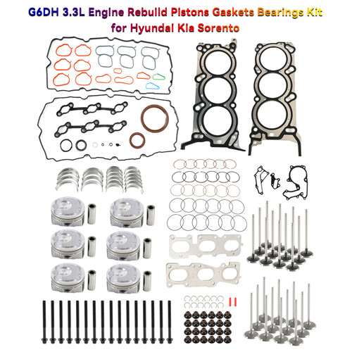 G6DH 3.3L Engine Rebuild Pistons Gaskets Bearings Kit for Hyundai Kia Sorento