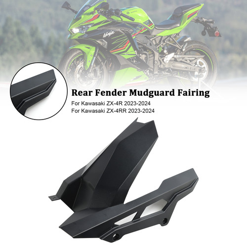 Rear Fender Mudguard Fairing Cowl Black For Kawasaki ZX-4R ZX-4RR 2023-2024 Rear Fender Mudguard Fairing Cowl Black For Kawasaki ZX-4R ZX-4RR 2023-2024