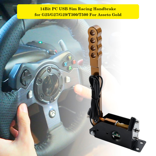 14Bit PC USB Sim Racing Handbrake for G25/G27/G29/T300/T500 For Asseto Gold 14Bit PC USB Sim Racing Handbrake for G25/G27/G29/T300/T500 For Asseto Gold