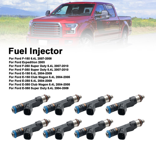 2003-2010 Ford F150 F250 F350 5.4L E150 E250 E-350 4PCS Fuel Injector 0280158138 Black Generic