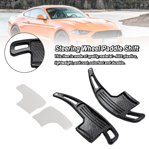2015-2023 Ford Mustang Steering Wheel Shift Paddle Lever Shifter Carbon Style Generic 2015-2023 Ford Mustang Steering Wheel Shift Paddle Lever Shifter Carbon Style Generic