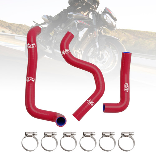 2020-2022 Triumph Street Triple 765R/ 765RS Silicone Radiator coolant Hose kit Red Generic