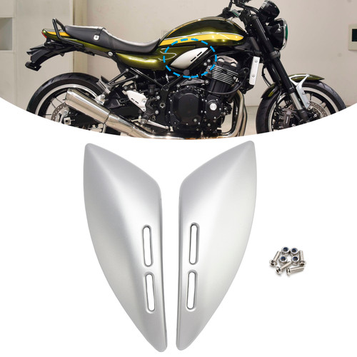 2018-2024 Kawasaki Z900RS Tank Side Panel Cover Fairing Silver Generic