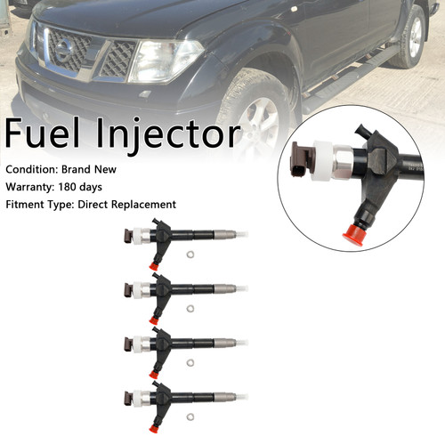 Nissan Navara D40 YD25 Euro4 Pathfinder R51 YD25 Euro4 Navara 2.5 dCi 4PCS Fuel Injector 095000-6250 Generic Nissan Navara D40 YD25 Euro4 Pathfinder R51 YD25 Euro4 Navara 2.5 dCi 4PCS Fuel Injector 095000-6250 Generic