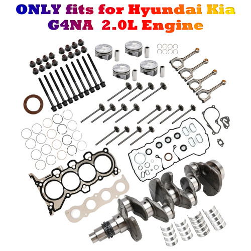 2012-2021 Kia Carens Forte K4 KX3 Soul Sportage G4NA 2.0L Engine Rebuild Kit Crankshaft Con Rods Gasket Kit Generic