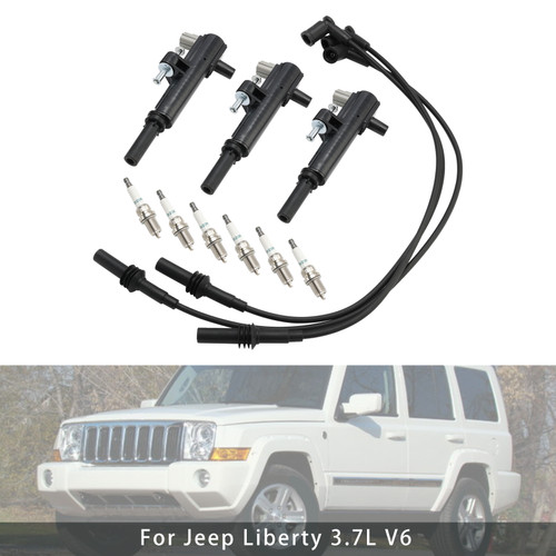 2009-2010 Dodge Dakota Durango Nitro RAM V6 3.7L 3x Ignition Coil+6x Spark Plug+3x Wire UF640 Generic 2009-2010 Dodge Dakota Durango Nitro RAM V6 3.7L 3x Ignition Coil+6x Spark Plug+3x Wire UF640 Generic