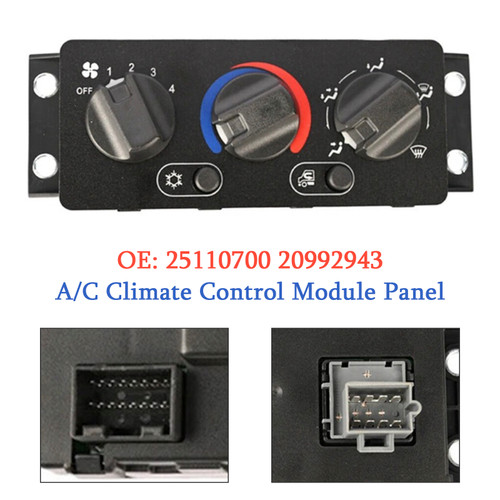 1999-2018 Mack Truck CHU612-614 A/C Climate Control Module Panel 25110700 20992943 Generic 1999-2018 Mack Truck CHU612-614 A/C Climate Control Module Panel 25110700 20992943 Generic