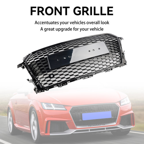 2014-2023 Audi TT MK3 FV 8S RS Style Front Honeycomb Grille Gloss Black Generic