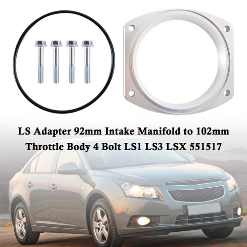 551517 LS Adapter 92mm Intake Manifold to 102mm Throttle Body 4 Bolt LS1 LS3 LSX