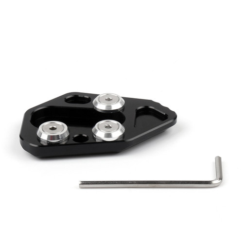 Kickstand Shoe Extension Plate Pad Side Stand For BMW F800R 09-15 HP2 SPORT 08-10 R1200S Black Kickstand Shoe Extension Plate Pad Side Stand For BMW F800R 09-15 HP2 SPORT 08-10 R1200S Black