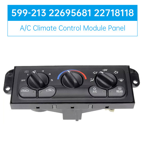 1997-2005 Chevrolet Malibu; New; w/Manual Air Conditioning Controls A/C Climate Control Module Panel 599-213 22695681 22718118