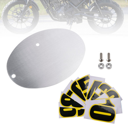 DIY Universal Motorcycle License Plate Aluminum Custom Oval Number Plate
