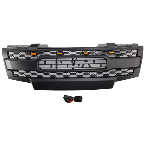 2009-2019 Nissan Frontier With Led Lights Front Bumper Grille Matte Black Generic 2009-2019 Nissan Frontier With Led Lights Front Bumper Grille Matte Black Generic